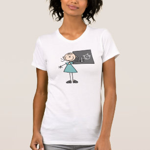 Figura chica del palillo en la camiseta del