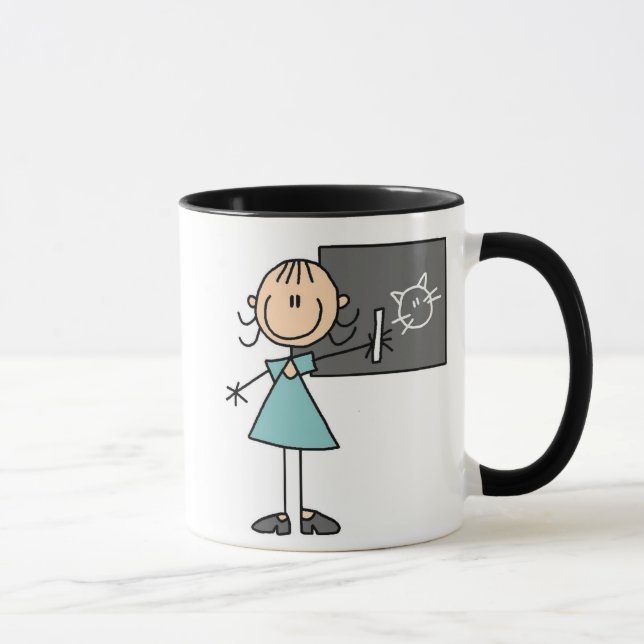 Figura chica del palillo en la taza del tablero de (Derecha)
