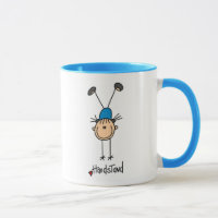 Figura chica del palillo que hace las tazas de los