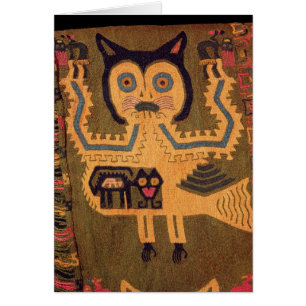 Figura de lana de un jaguar, cultura de Paracas