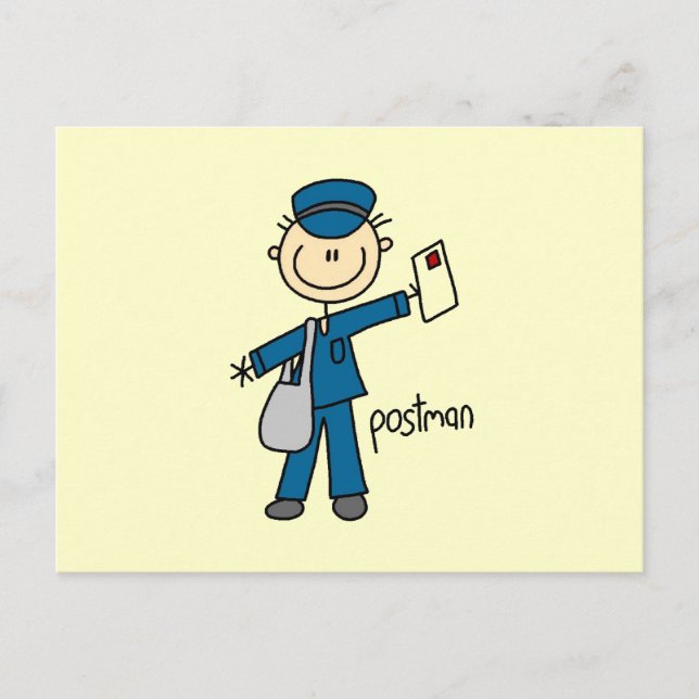 Figura de palo de trabajador postal (Anverso)