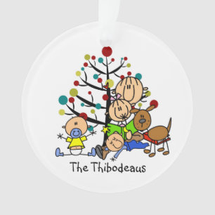 Figura de palo: Mamá, niños, adorno de acrílico de