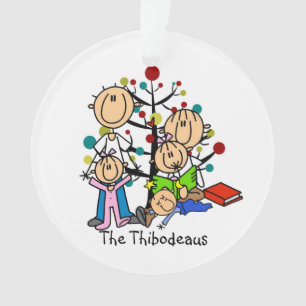 Figura de palo Padres, niños ornamento acrílico