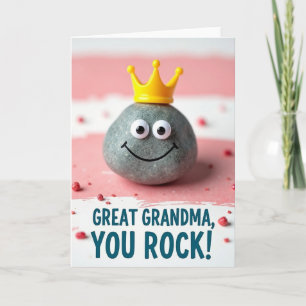 Figura de tarjeta de la abuela Stone coronada
