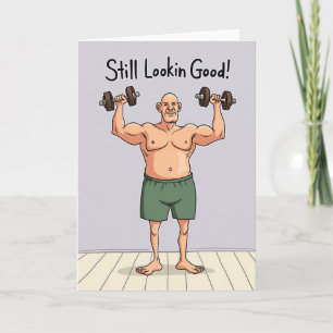 Figura de tarjeta del Día del Padre Fuerte