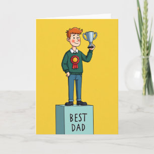 Figura de tarjeta del Día del Padre orgulloso