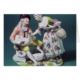 Figura de un vendedor de las aves de corral,