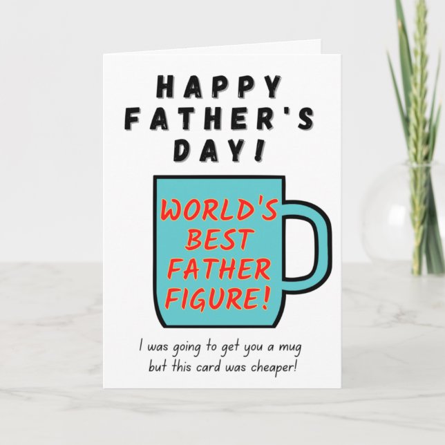 Figura del mejor padre del mundo - Tarjeta del día (Anverso)