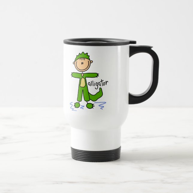 Figura del palillo en taza del juego del cocodrilo (Derecha)