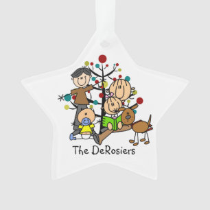 Figura familia del palillo con el ornamento del