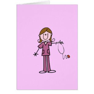 Figura femenina enfermera del palillo del pelo de