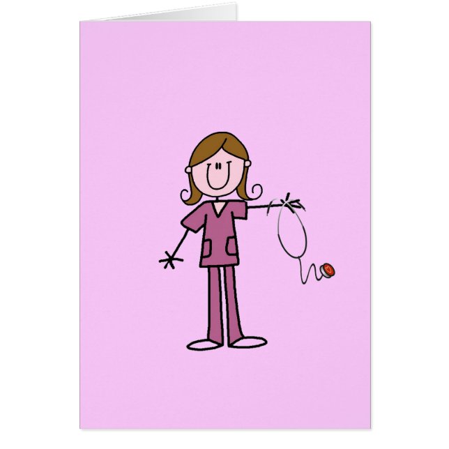 Figura femenina enfermera del palillo del pelo de (Frente)