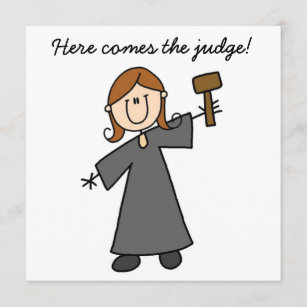 Figura femenina invitación del palillo del juez
