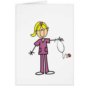 Figura femenina rubia enfermera del palillo