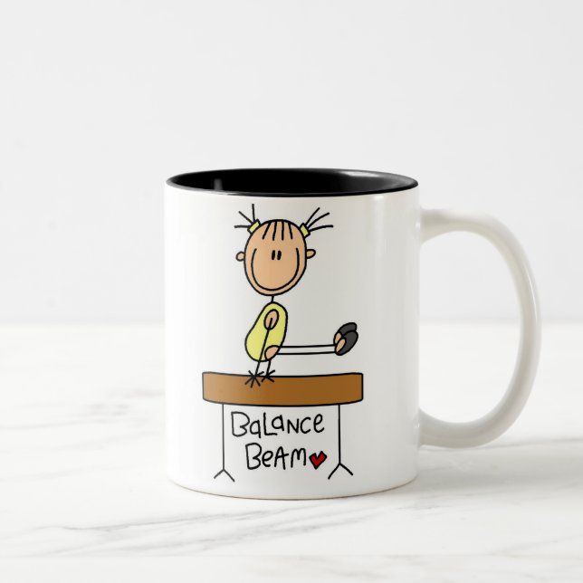 Figura gimnasta del palillo en la taza del haz de (Derecha)