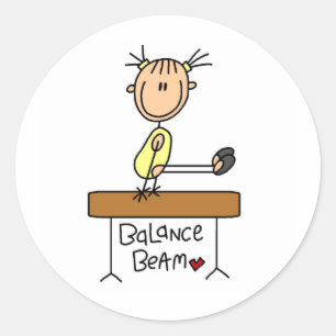 Figura gimnasta del palillo en los pegatinas del