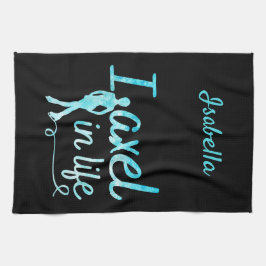 Figura Hoja de piel Toalla Axel en azul congelado 