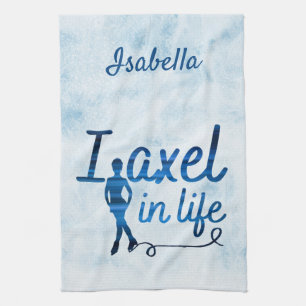 Figura Hoja de piel Toalla Axel en tonos azul vivo