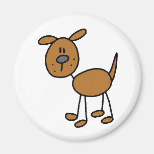 Figura imán del palillo de Brown del perro