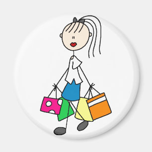 Figura imán del palillo de las compras