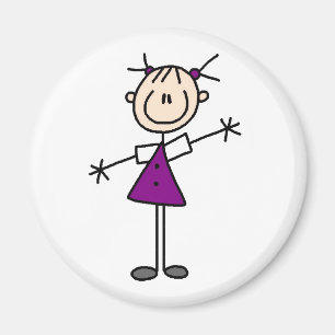 Figura imán del palillo del chica