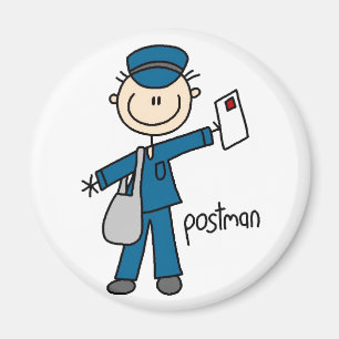 Figura imán del palillo del empleado de correos