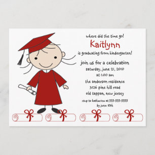 Figura invitación del palillo de la graduación del