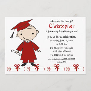 Figura invitación del palillo de la graduación del