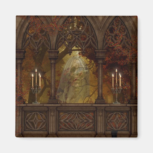 Figura mortal imán de Halloween (Frente)