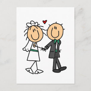 Figura novia del palillo e invitaciones del novio