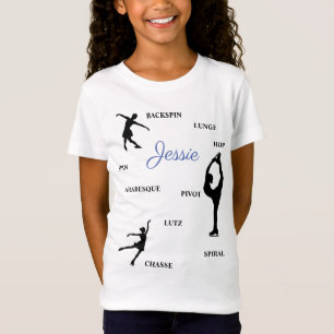 Figura Patinaje Técnicas Tipografía Camiseta con N