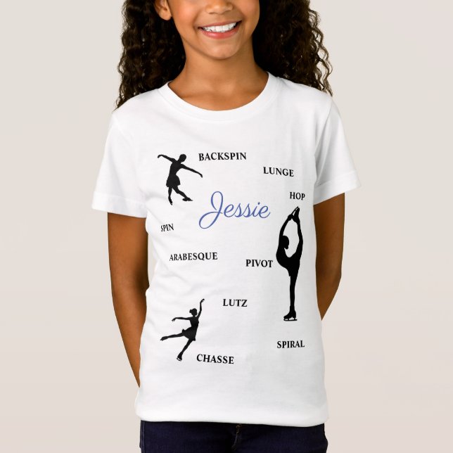 Figura Patinaje Técnicas Tipografía Camiseta con N (Anverso)