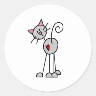 Figura pegatina del palillo del gato