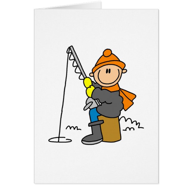 Figura pesca del palillo del hielo (Frente)