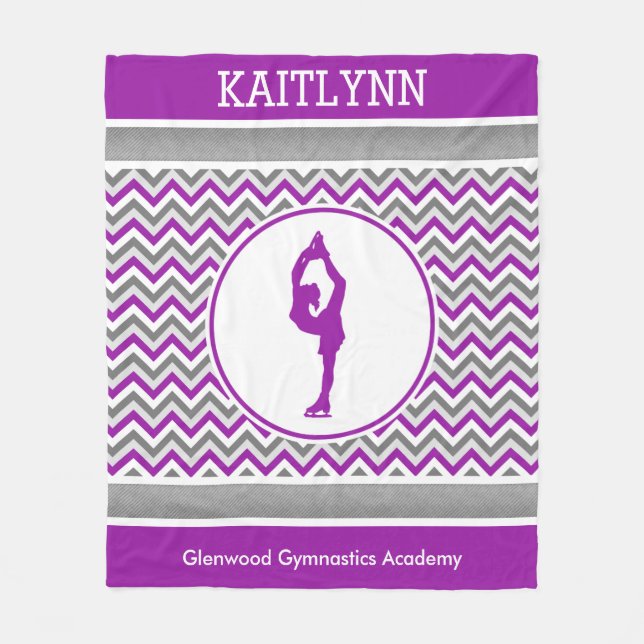 Figura púrpura manta personalizada de Chevron del (Anverso)