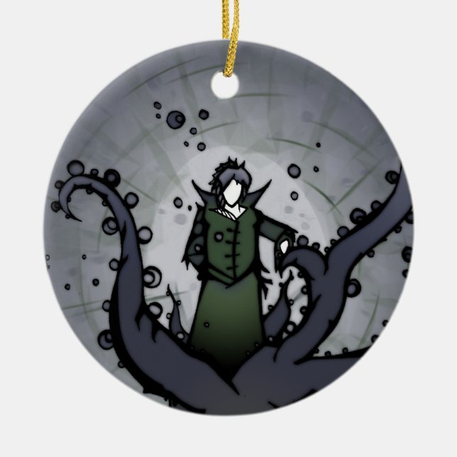 Figura roja y verde ornamento dual (Frente)