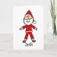 Figura tarjeta del palillo de Papá Noel