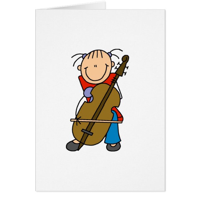 Figura tarjeta del palillo del violoncelo (Frente)