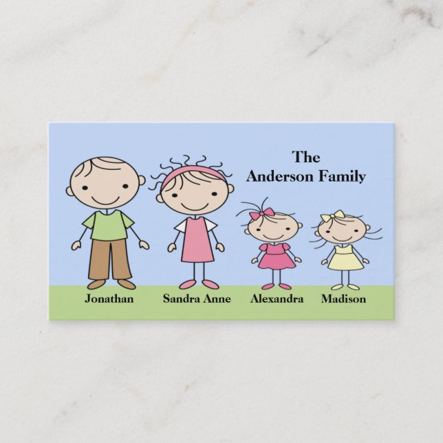 Figura tarjetas del palillo de visita de la mamá (Anverso)