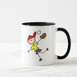 Figura taza del palillo del béisbol
