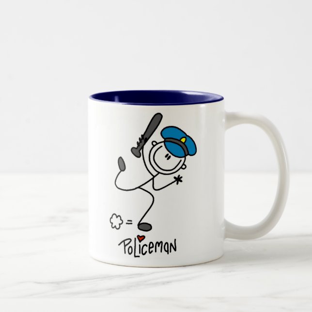 Figura taza del palillo del oficial de policía (Derecha)