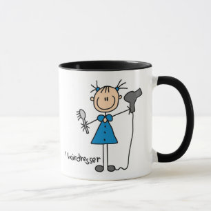 Figura taza del palillo del peluquero