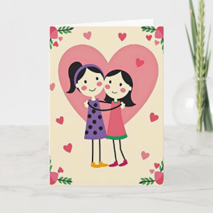 Figuras del Día de las Madres Amorosas Tarjeta