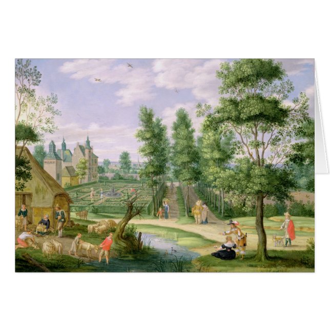 Figuras en los argumentos de una casa de campo (Anverso (Horizontal))