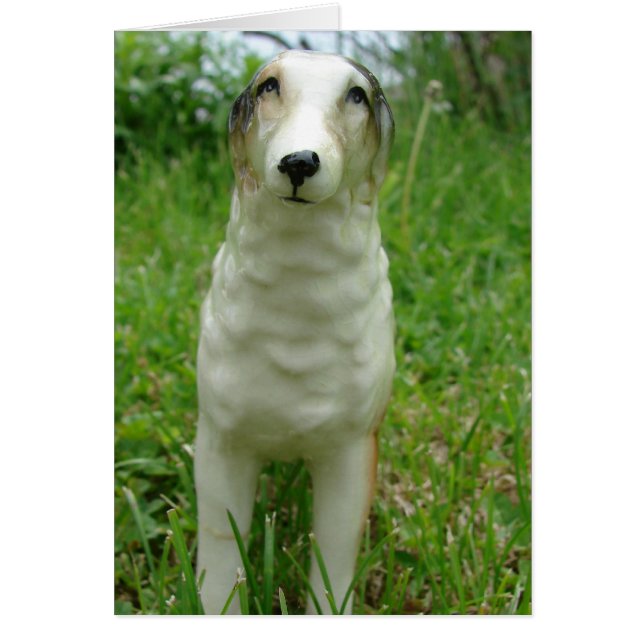 Figurio de Borzoi Antiguo Todas las Ocasiones (Frente)