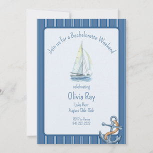 Fijar vela para una invitación de fin de semana de