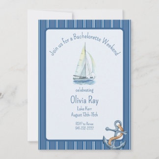 Fijar vela para una invitación de fin de semana de