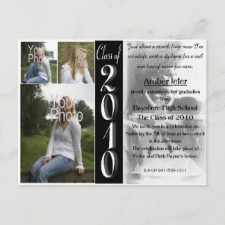 Fije la invitación de la graduación de la foto de