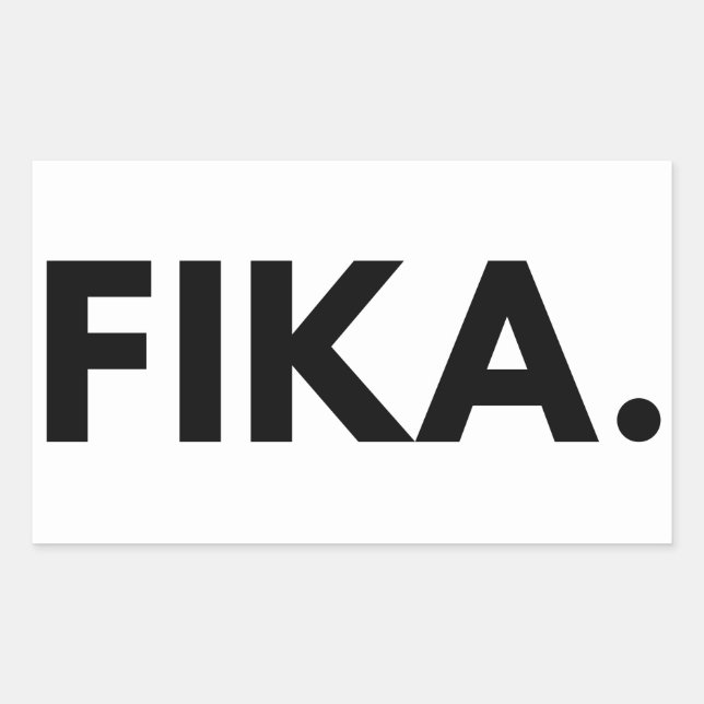 Fika Bold Pegatina rectangular (Anverso)