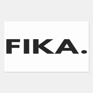 Fika Bold Pegatina rectangular